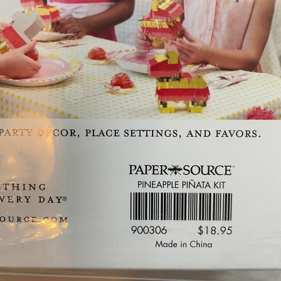 NEW 2 Paper Source Pineapple Pinata Kits - Tropical party decor - Picture 3 of 3